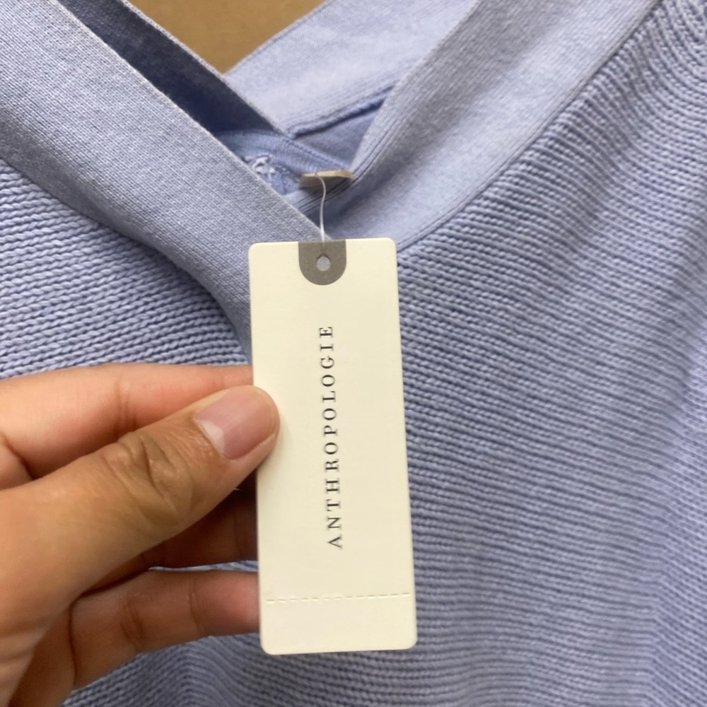 Anthropologie Knitted & Knotted Double V Neck - Picture 9 of 10